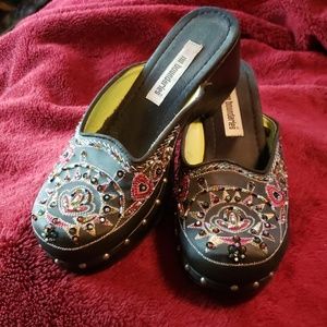 Black Sequined No Boundaries Clogs